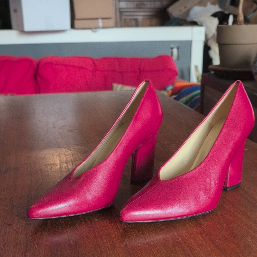 Poppy Barley Vibrant Red Heels